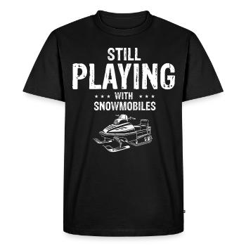 Motoneige et Skidoo Design - T-shirt Premium bio Homme - noir - Devant - Nico (187cm)