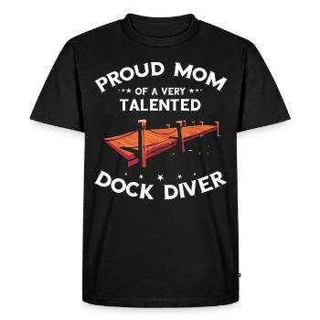 Dock Diving Design for Dog Jumping and Dock Dog - Men's Premium Organic T-Shirt - black - Front - Nico (187cm)