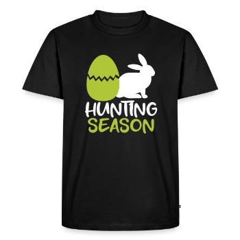 Joyeux lapin de Pâques drôle de jour de Pâques - T-shirt Premium bio Homme - noir - Devant - Nico (187cm)
