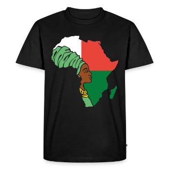 Madagascar Drapeau Drapeau Afrique Souvenir Ethnique - T-shirt Premium bio Homme - noir - Devant - Nico (187cm)