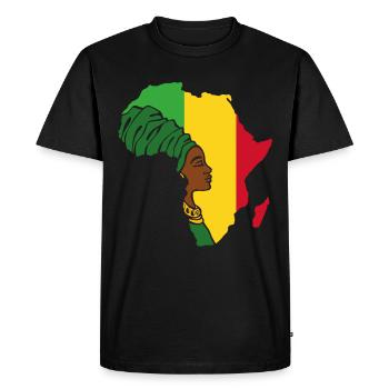 Mali Malian Flag Afrique Patrimoine Noir - T-shirt Premium bio Homme - noir - Devant - Nico (187cm)