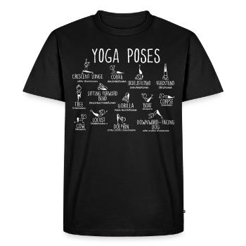 Yoga Exercise, Different Types Of Yoga Asanas Yoga - Men's Premium Organic T-Shirt - black - Front - Nico (187cm)