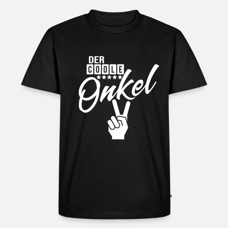 der coole Onkel! Geschenk für den Onkel - Männer Premium Bio T-Shirt - Schwarz
