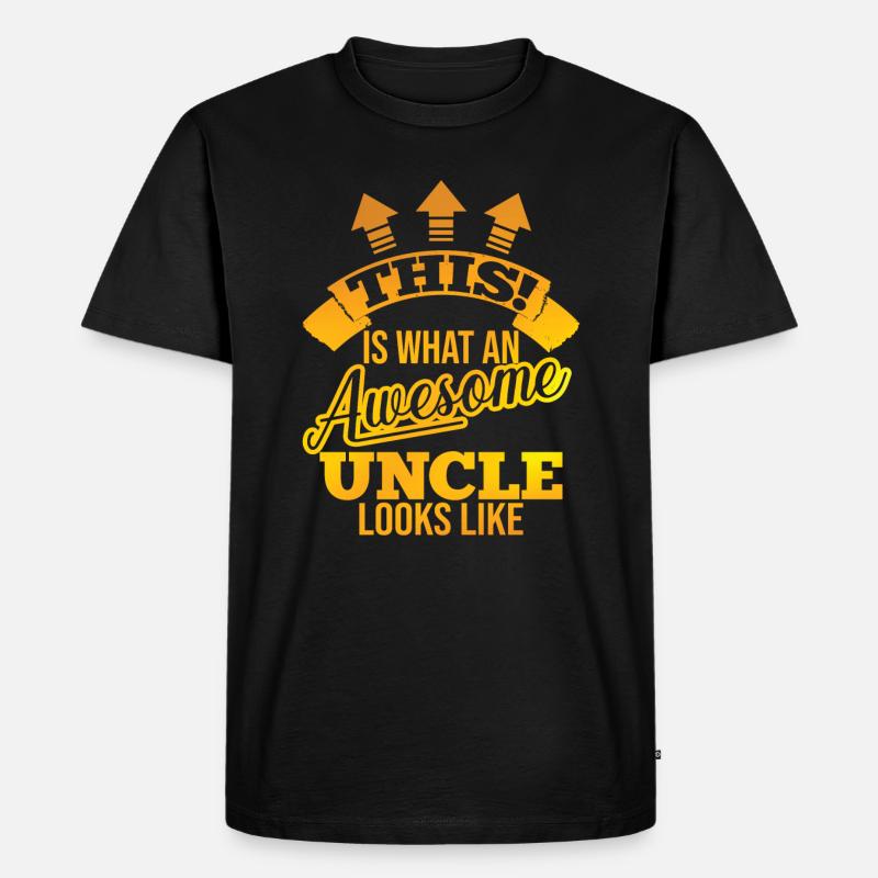 Der beste Onkel - Männer Premium Bio T-Shirt - Schwarz