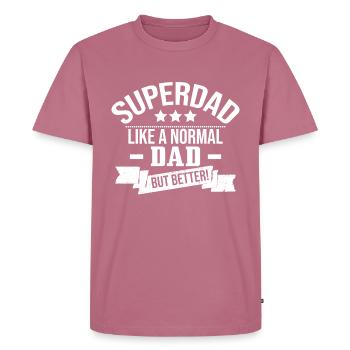 Le super papa - T-shirt Premium bio Homme - mauve - Devant - Nico (187cm)
