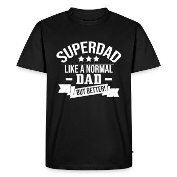 Le super papa - T-shirt Premium bio Homme - noir - Devant - Nico (187cm)