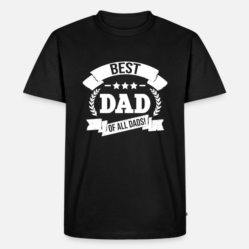 der beste Papa! - Männer Premium Bio T-Shirt - Schwarz