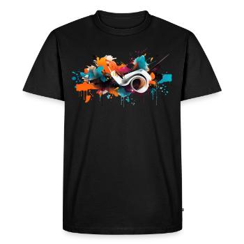 What A Beautiful Stain - Men's Premium Organic T-Shirt - black - Front - Nico (187cm)