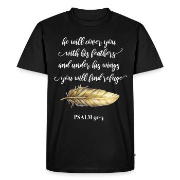 Christliches Zitat - Männer Premium Bio T-Shirt - Schwarz - Vorne - Nico (187cm)