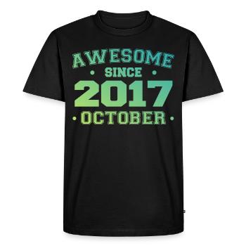 October 2017 - October 2017 Birthday Gift - Men's Premium Organic T-Shirt - black - Front - Nico (187cm)