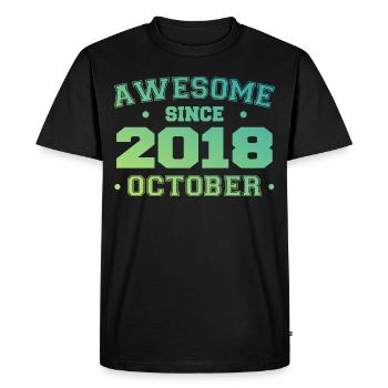 October 2018 - October 2018 Birthday Gift - Men's Premium Organic T-Shirt - black - Front - Nico (187cm)