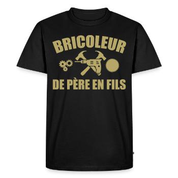 Handyman from Father to Son DIY Tools - Men's Premium Organic T-Shirt - black - Front - Nico (187cm)