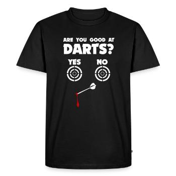 Dart Dartverein Dartspieler Darts shirt lustig - Männer Premium Bio T-Shirt - Schwarz - Vorne - Nico (187cm)