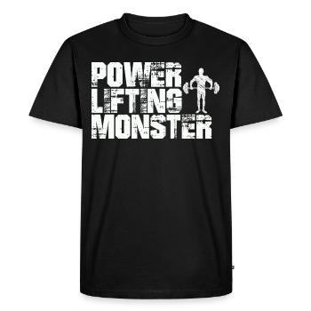 Power Lifting Monster Cadeau - T-shirt Premium bio Homme - noir - Devant - Nico (187cm)