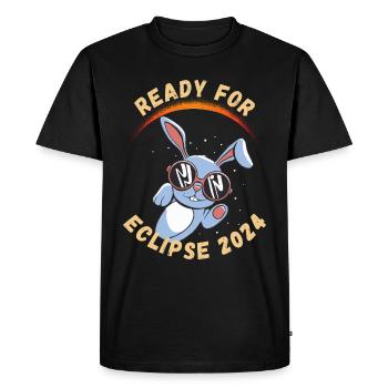 Prêt pour l’éclipse solaire de 2024 - T-shirt Premium bio Homme - noir - Devant - Nico (187cm)
