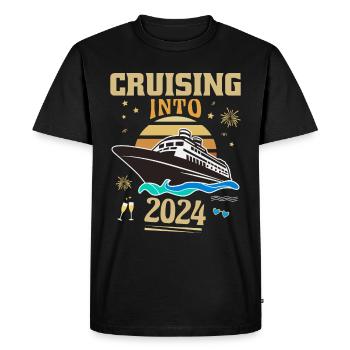 Croisière vers le jour de l’An 2024 - T-shirt Premium bio Homme - noir - Devant - Nico (187cm)