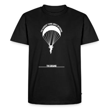Parachutist Sport Parachute Gift Joke - Men's Premium Organic T-Shirt - black - Front - Nico (187cm)