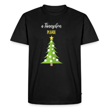 Funny saying Saxon Christmas Xmas Saxony - Men's Premium Organic T-Shirt - black - Front - Nico (187cm)
