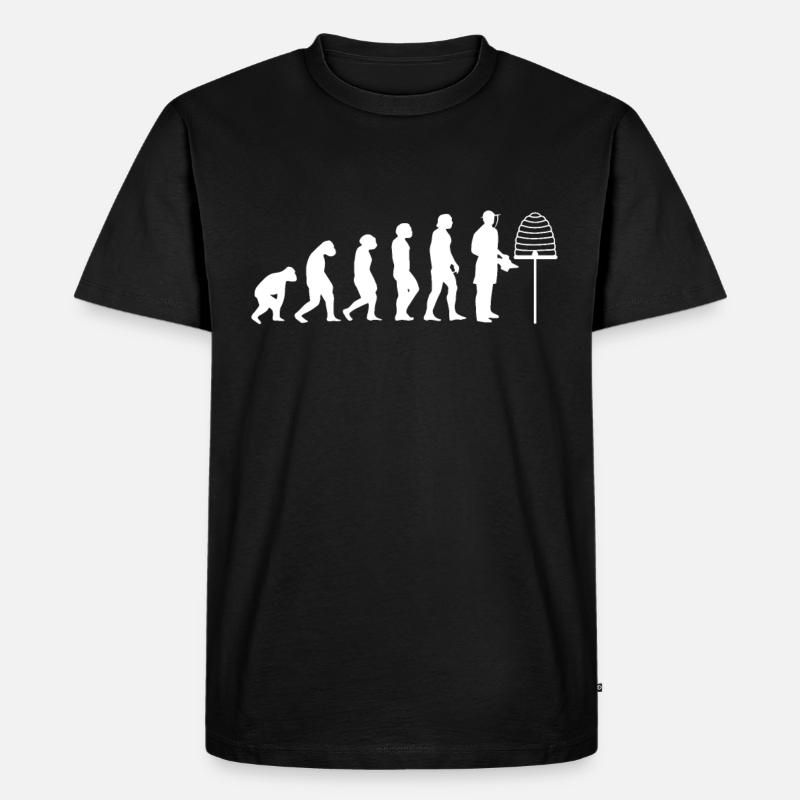 Imker Evolution - Männer Premium Bio T-Shirt - Schwarz