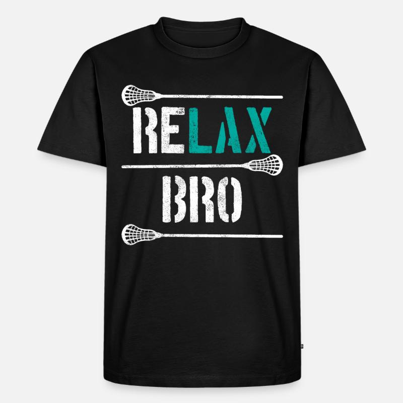 LACROSSE - Männer Premium Bio T-Shirt - Schwarz