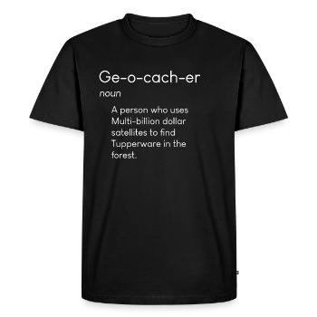 Geocacher Gift Geocaching Nerd Geocache Geek - T-shirt Premium bio Homme - noir - Devant - Nico (187cm)