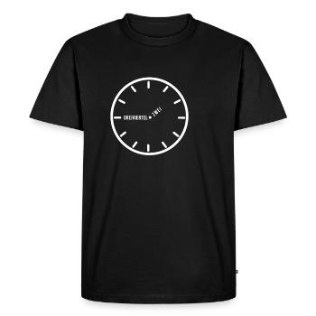 Dreiviertel Ossi Uhrzeit DDR Uhr Zeiten Geschenk - Männer Premium Bio T-Shirt - Schwarz - Vorne - Nico (187cm)