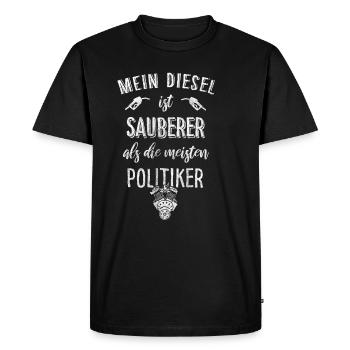Diesel driving ban saying - Men's Premium Organic T-Shirt - black - Front - Nico (187cm)