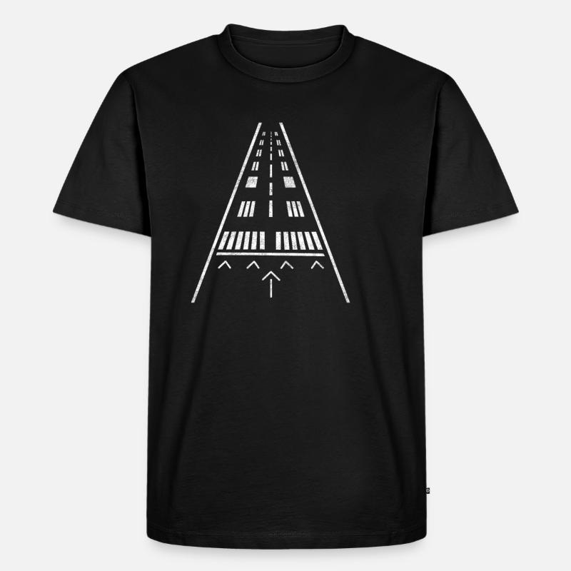 Geschenk Pilot - Männer Premium Bio T-Shirt - Schwarz