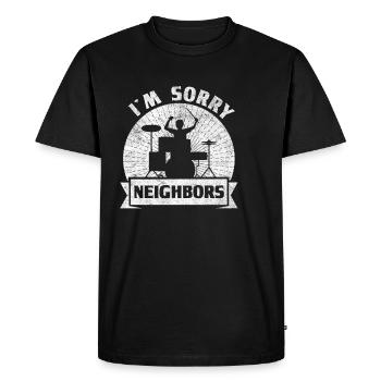 Batteur fils percussion batteur - T-shirt Premium bio Homme - noir - Devant - Nico (187cm)