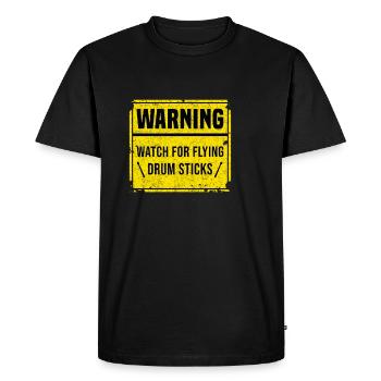 Joueur de batterie Drum Drummer Drum Sticks - T-shirt Premium bio Homme - noir - Devant - Nico (187cm)