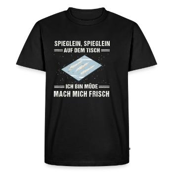 Hardtekk Techno Drogen Kokain Kokser - Männer Premium Bio T-Shirt - Schwarz - Vorne - Nico (187cm)
