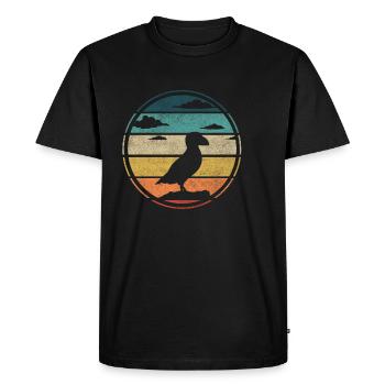 Perroquets - T-shirt Premium bio Homme - noir - Devant - Nico (187cm)
