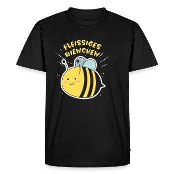 Pépinière d'abeilles - T-shirt Premium bio Homme - noir - Devant - Nico (187cm)