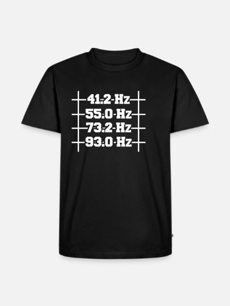 Fréquences de guitare basse - T-shirt Premium bio Homme - noir