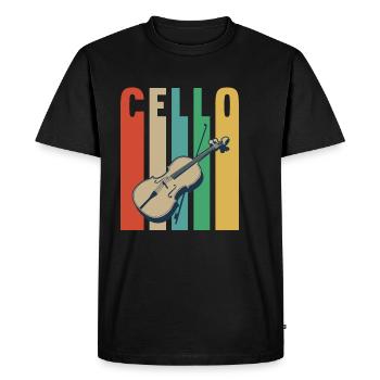 Conception de violoncelle pour un violoncelliste - T-shirt Premium bio Homme - noir - Devant - Nico (187cm)
