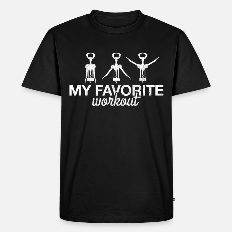 Wein - Männer Premium Bio T-Shirt - Schwarz