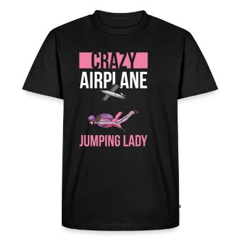 Skydiving Design for a Skydiving Woman - Men's Premium Organic T-Shirt - black - Front - Nico (187cm)
