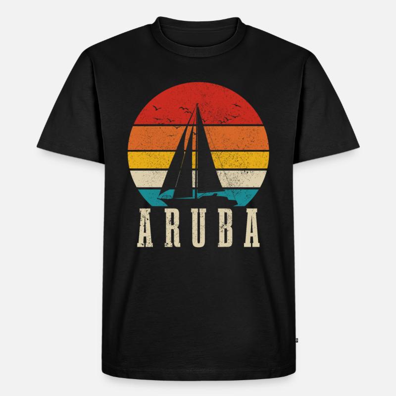 Aruba - Men's Premium Organic T-Shirt - black