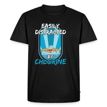 Compétitions natation design pour un nageur - T-shirt Premium bio Homme - noir - Devant - Nico (187cm)