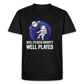 Gypsum arm design for a friend with a - Men's Premium Organic T-Shirt - black - Front - Nico (187cm)
