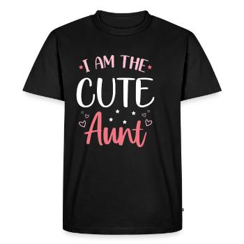I am the cute aunt design pour votre tante - T-shirt Premium bio Homme - noir - Devant - Nico (187cm)