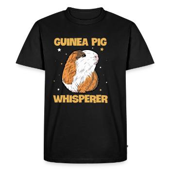 Guinée Pig Whisperer Proverbe pour un cobaye - T-shirt Premium bio Homme - noir - Devant - Nico (187cm)