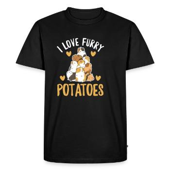 I love furry potatoes saying for a - Men's Premium Organic T-Shirt - black - Front - Nico (187cm)