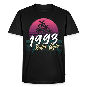 SW 1993 style rétro - T-shirt Premium bio Homme - noir - Devant - Nico (187cm)