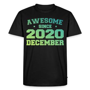 Birthday December 2020 - Gift December 2020 - Men's Premium Organic T-Shirt - black - Front - Nico (187cm)