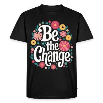 Altruisme Don désintéressé Donner d’école - T-shirt Premium bio Homme - noir - Devant - Nico (187cm)