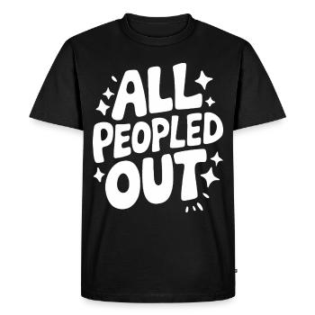 Introvert, antisocial, introvert - Men's Premium Organic T-Shirt - black - Front - Nico (187cm)