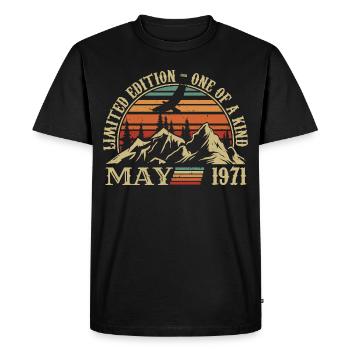 légendes nées en mai 1971 anniversaire mai 1971 - T-shirt Premium bio Homme - noir - Devant - Nico (187cm)