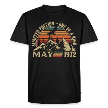 légendes nées en mai 1972 anniversaire mai 1972 - T-shirt Premium bio Homme - noir - Devant - Nico (187cm)