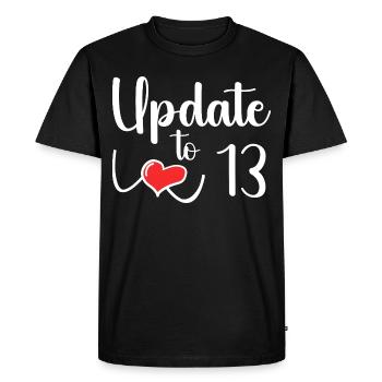 update to 13 - funny 13th birthday - T-shirt Premium bio Homme - noir - Devant - Nico (187cm)